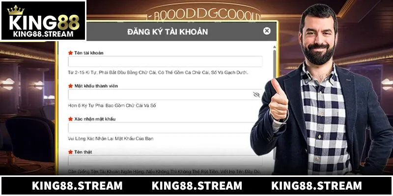 Hướng dẫn các bước tham gia chơi tại KING88